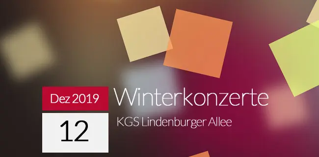 Winterkonzerte 2019 Lindenburger Allee